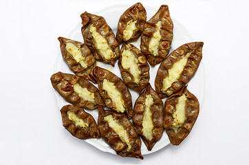 Image showing traditional karelian pasties on the plate