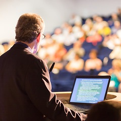 Image showing Speaker at Business Conference and Presentation.