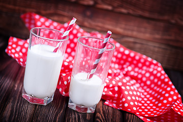 Image showing fresh milk in glasses