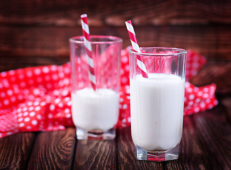 Image showing fresh milk in glasses