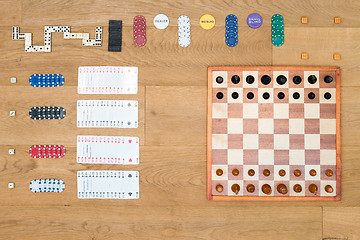 Image showing Various Leisure Games Arranged On Table