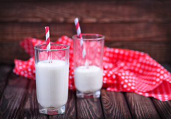 Image showing fresh milk in glasses