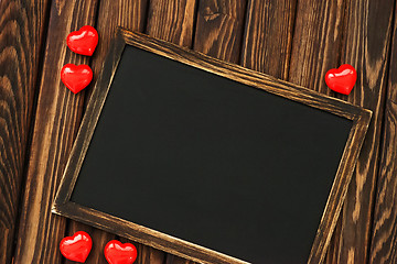 Image showing hearts and blackboard 