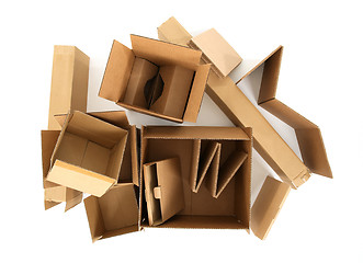 Image showing Cardboard boxes, view from top