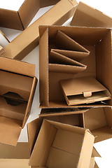 Image showing Cardboard boxes, from above