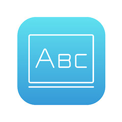 Image showing Letters abc on blackboard line icon.