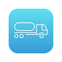 Image showing Fuel truck line icon.