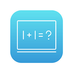 Image showing Maths example written on blackboard line icon.