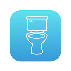 Image showing Lavatory bowl line icon.