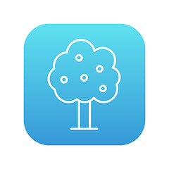 Image showing Fruit tree line icon.