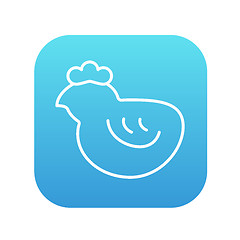 Image showing Chick line icon.