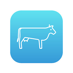 Image showing Cow line icon.