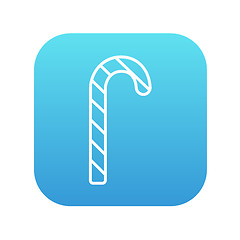 Image showing Candy cane line icon.