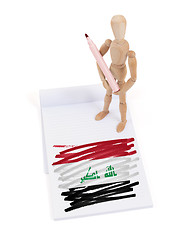 Image showing Wooden mannequin made a drawing - Iraq