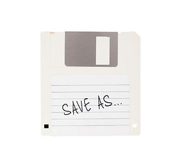 Image showing Floppy Disk - Tachnology from the past, isolated on white