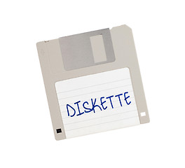 Image showing Floppy Disk - Tachnology from the past, isolated on white