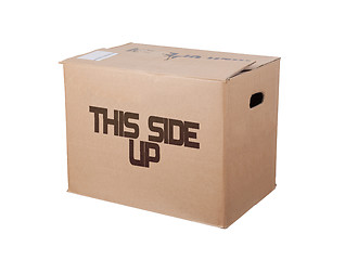 Image showing Closed cardboard box, isolated