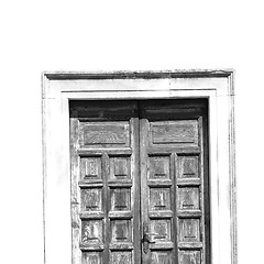 Image showing detail in  wall door  italy land europe architecture and wood th