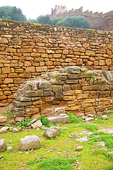 Image showing chellah  in morocco      the   deteriorated monument and site