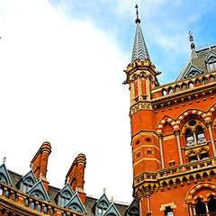 Image showing old architecture in london england windows and brick exterior wa