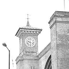 Image showing old architecture in london england windows and brick exterior   