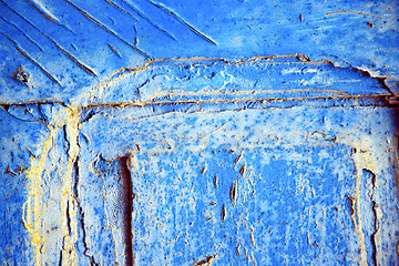 Image showing dirty stripped paint in  blue gold