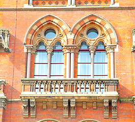 Image showing old architecture in london england windows and brick exterior wa