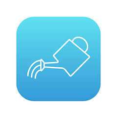 Image showing Watering can line icon.