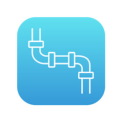 Image showing Water pipeline line icon.