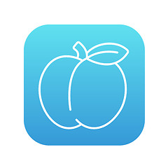 Image showing Apple line icon.