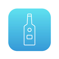 Image showing Glass bottle line icon.