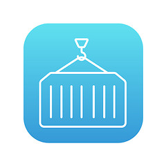 Image showing Cargo container line icon.