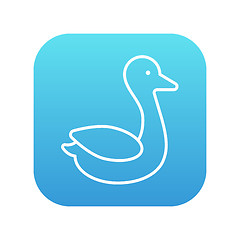 Image showing Duck line icon.