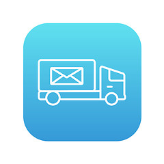 Image showing Mail van line icon.