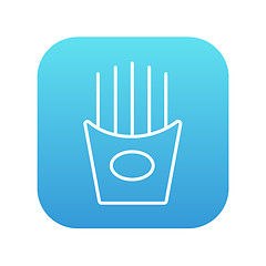 Image showing French fries line icon.