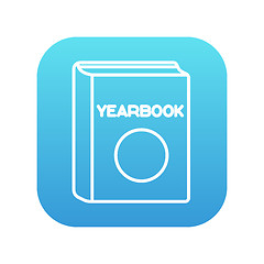 Image showing Yearbook line icon.