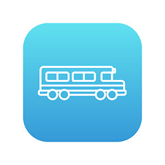 Image showing School bus line icon.