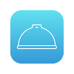 Image showing Restaurant cloche line icon.