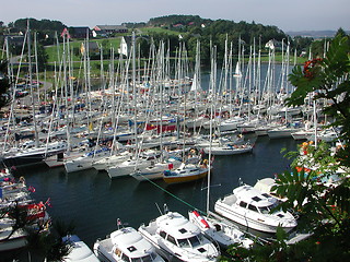 Image showing Crowded marina