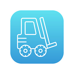 Image showing Forklift line icon.