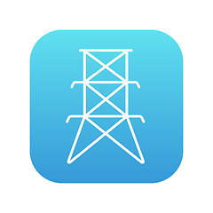 Image showing Electric tower line icon.