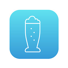 Image showing Glass of beer line icon.