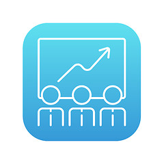 Image showing Business growth line icon.