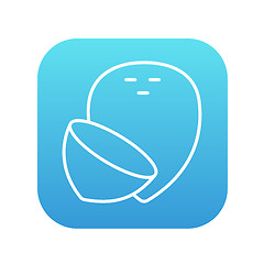 Image showing Coconut line icon.