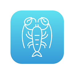 Image showing Lobster line icon.