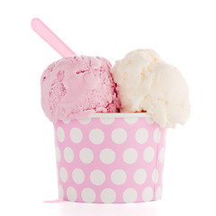 Image showing Ice cream scoop in paper cup