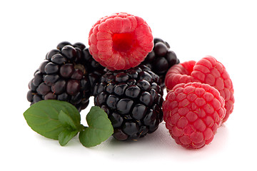 Image showing Raspberry with blackberry 