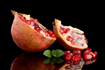 Image showing Ripe pomegranate fruit