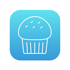 Image showing Cupcake line icon.