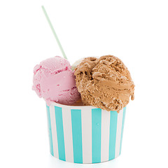 Image showing Ice cream scoop in paper cup